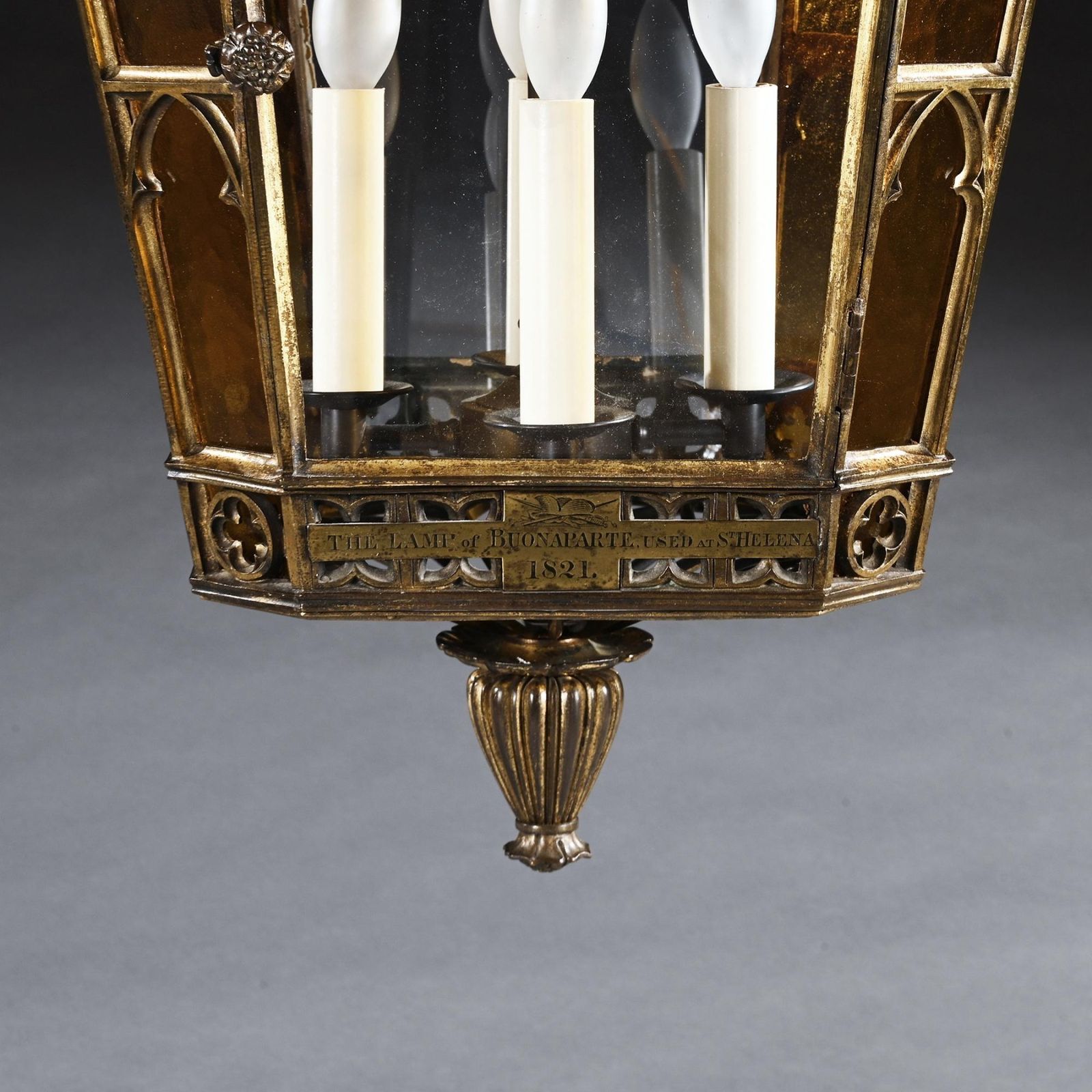 Napoleon Buonapartes Regency Gilt Brass Hall Lantern Supplied By George Bullock For Use At St Helena photo for sale