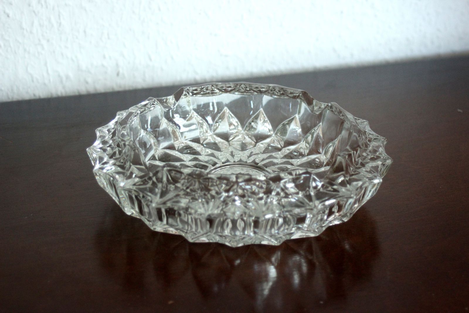 Lead Crystal Glass Ashtray   Vintage photo furniture