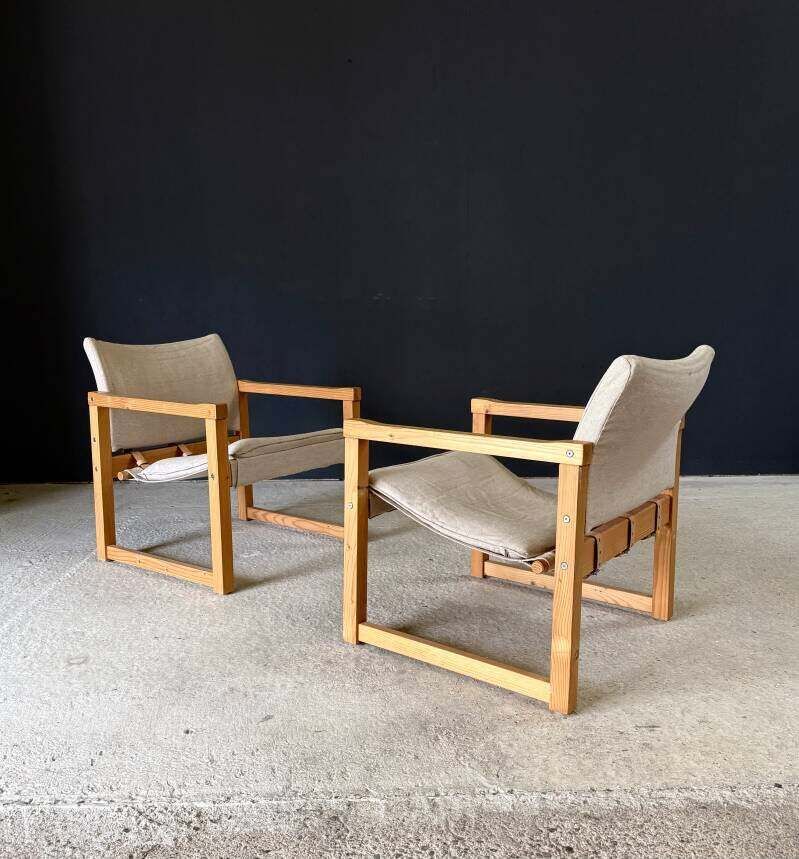 "Diana" Safari Chair Set van Karin Möbring voor Ikea, jaren 1990 photo 1000.0