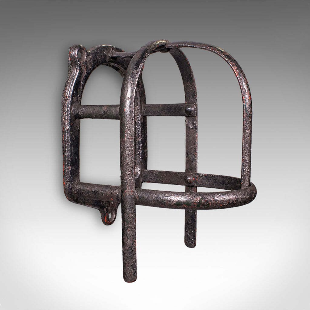 Set Of 4 Antique Crop Hanging Racks, English, Iron, Hooks, Equestrian, Victorian photo vintage