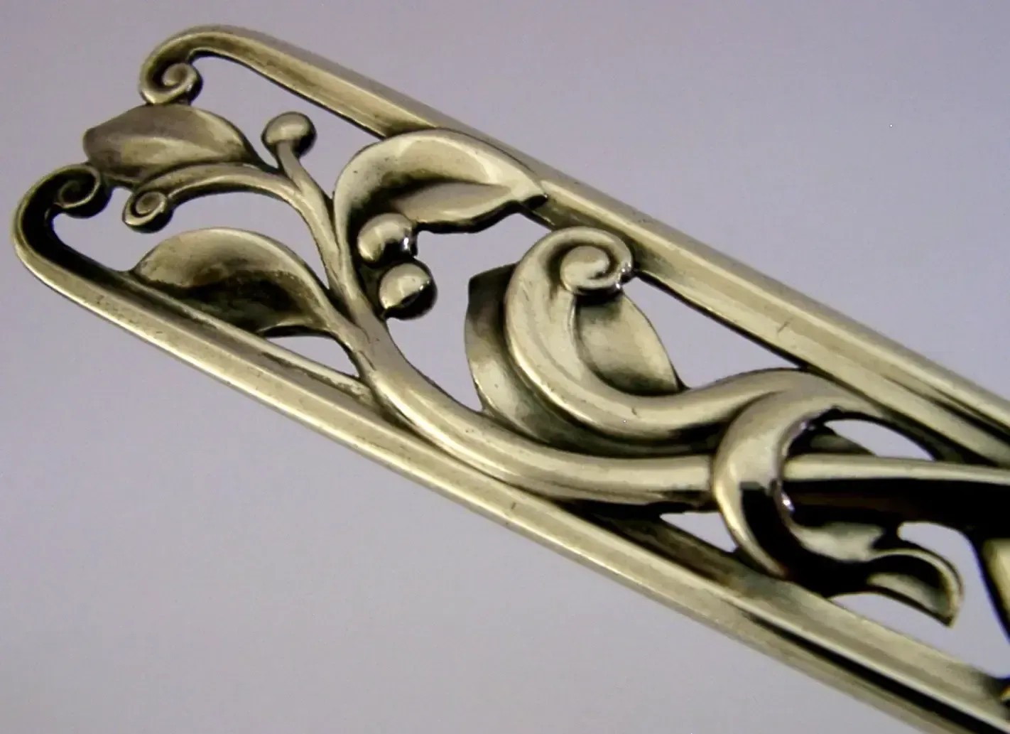 Zwaar 90g art deco Deens massief zilveren sauslep met dubbele lip 1947 Denemarken photo buy