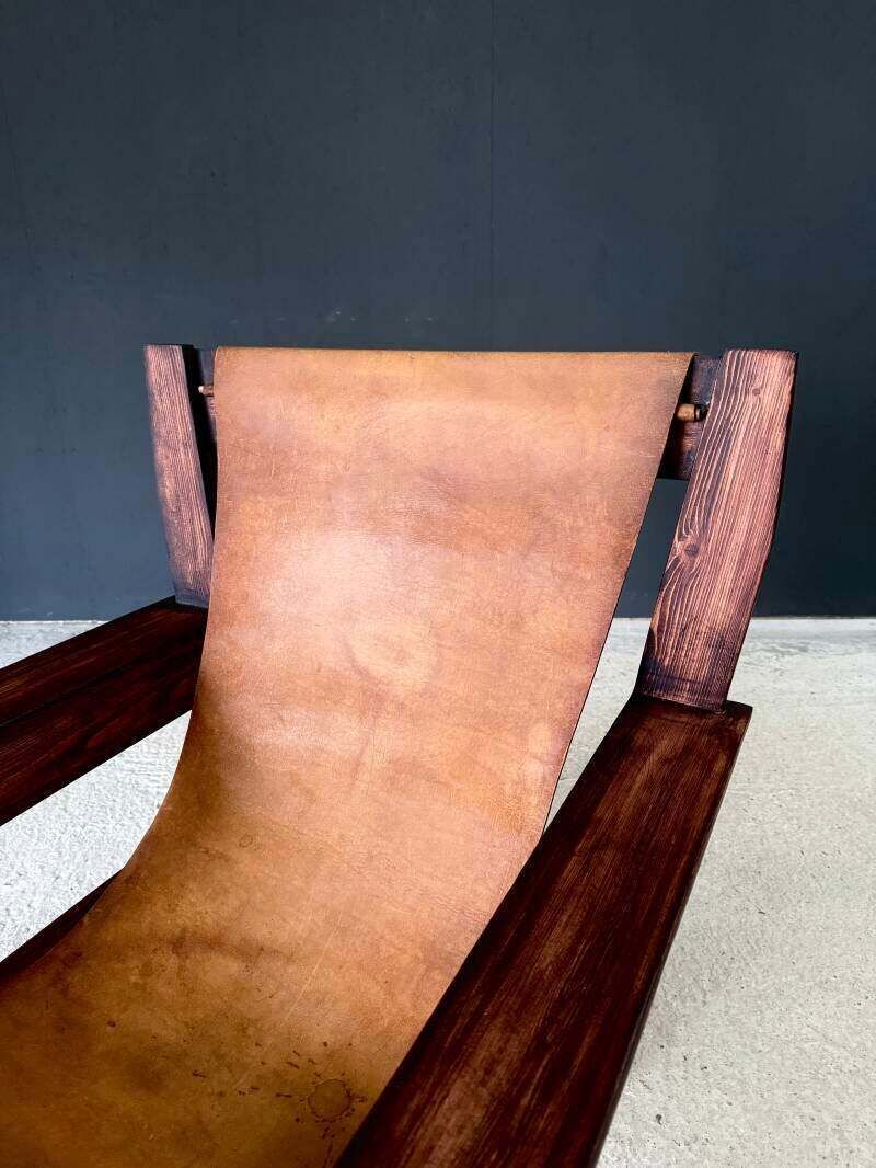 Midcentury Handcrafted Beach Sling Lounge Chair, Netherlands 1960's photo buy