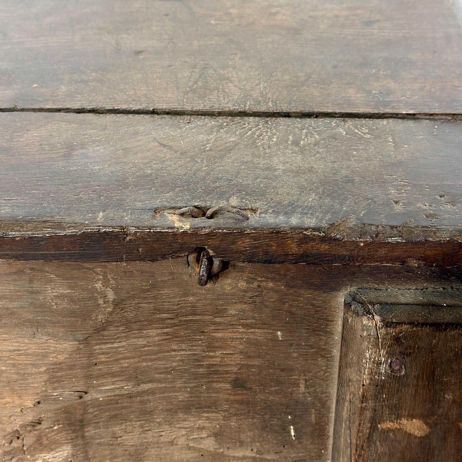 Furniture Antique Early Welsh Oak Large Coffer | Antique Coffer | Antique Furniture | Antiques | Antique Storage (M 6906) photo