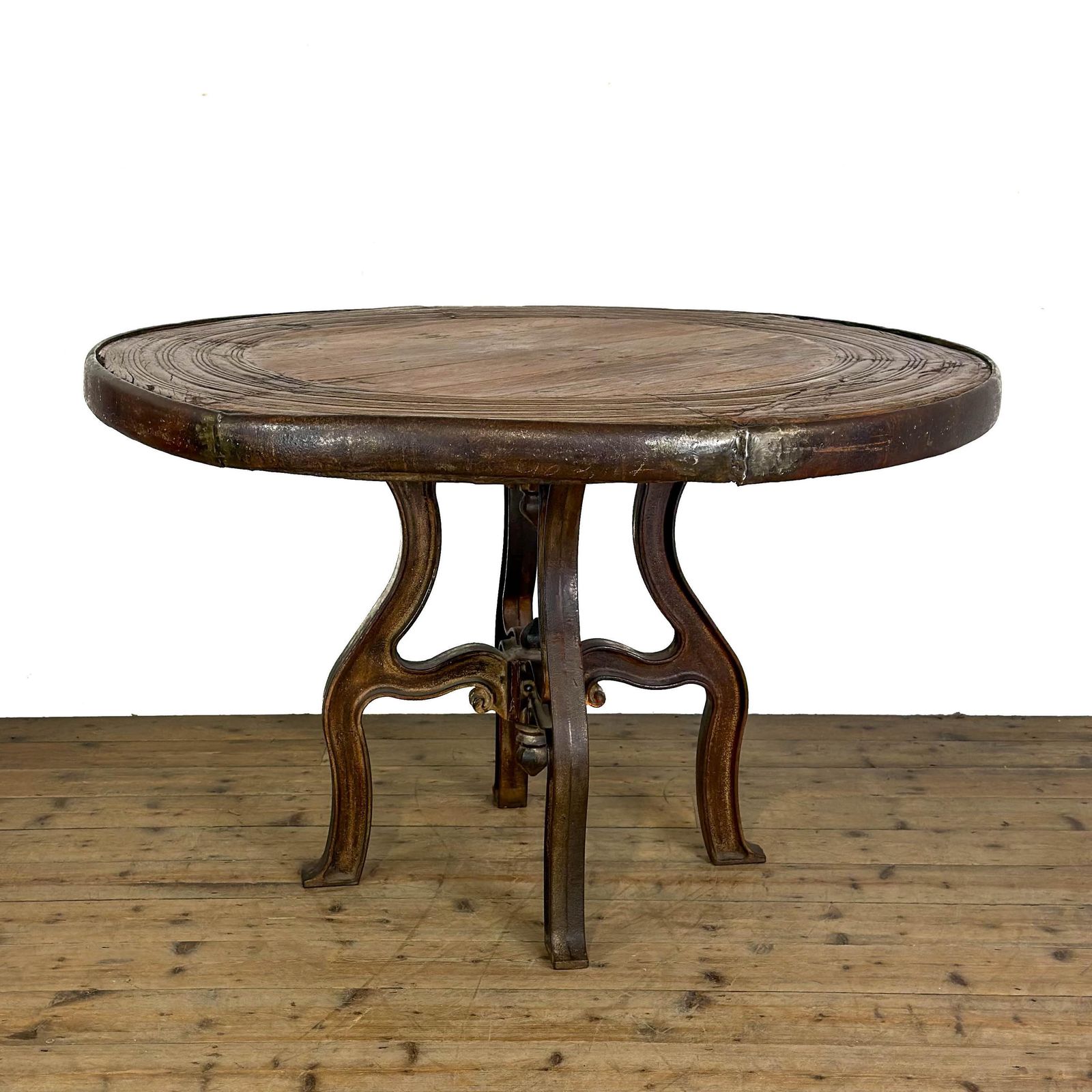 Large Cast Iron Dining Table Or Centre Table | Antique Table | Industrial Table | Dining Table | Antique Table (M 6905) photo Furniture
