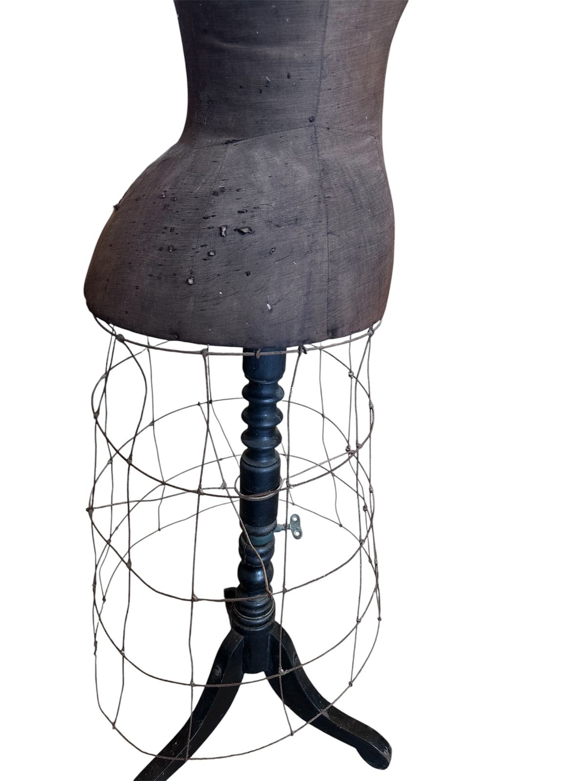 Wasp Waisted Antique Mannequin With Cage Skirt photo Home Decor