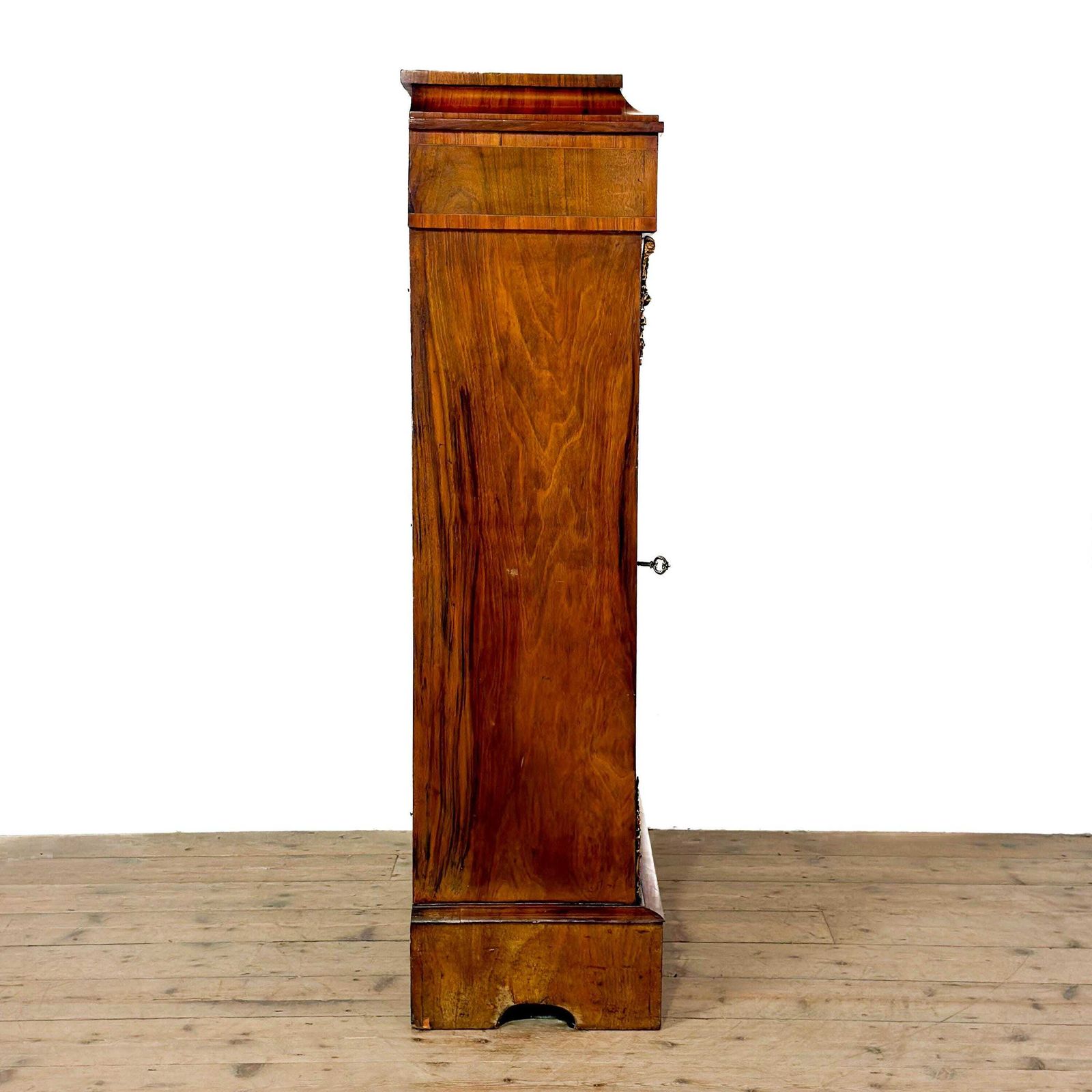 photo furniture Antique Walnut Inlaid Pier Cabinet | Display Cabinet | Antique Cabinet | Antique Storage | Display Cabinet (M 6877)