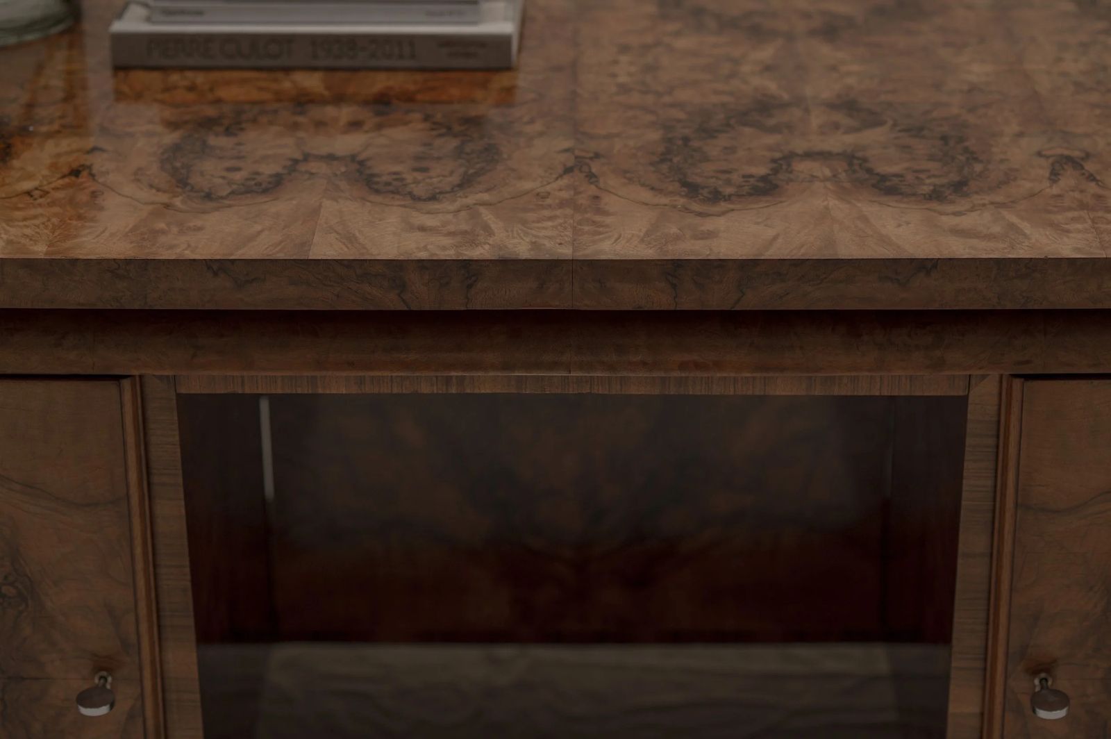 photo buy Burlwood Desk   Center Table, Circa 1940