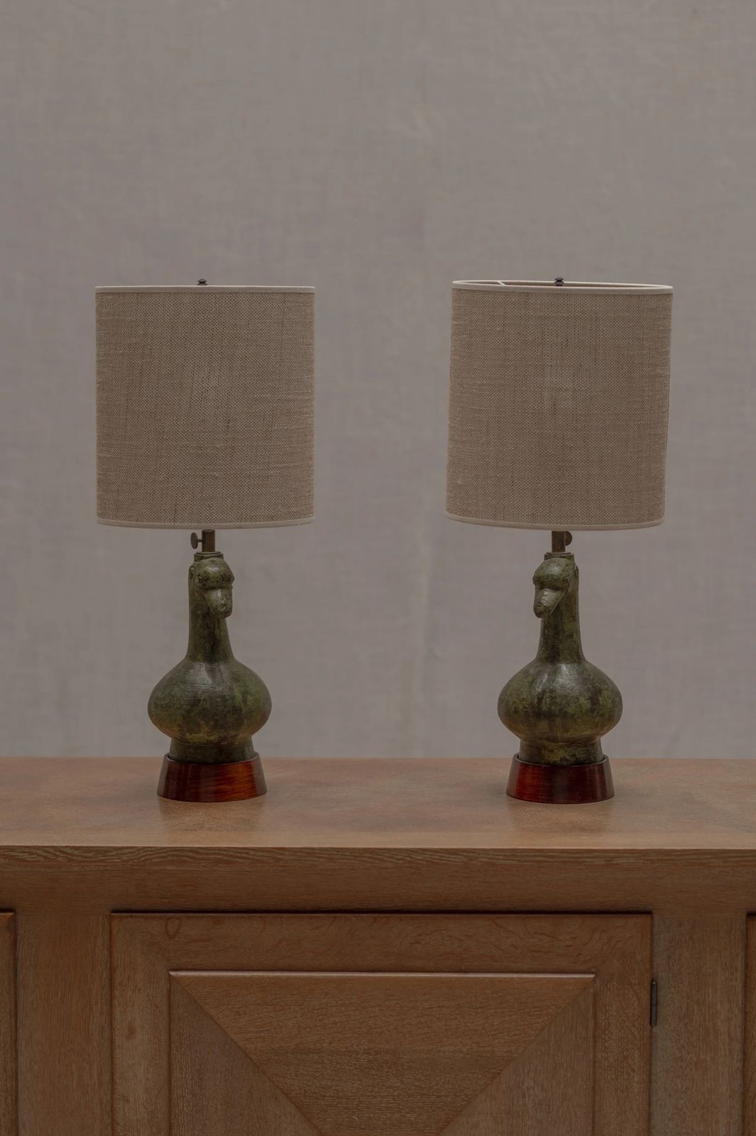 Pair Of French Mid Century Table Lamps, 1970s photo Lighting