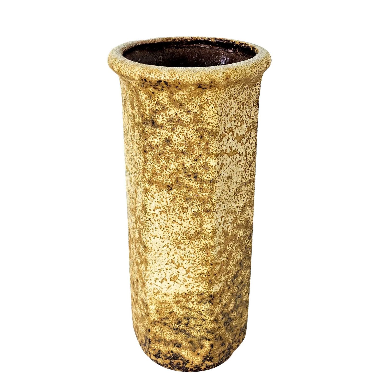 1970s West German Fat Lava Vase By Scheurich   Hexagonal "Honey" Coloured   Model 297 26 photo vinterior
