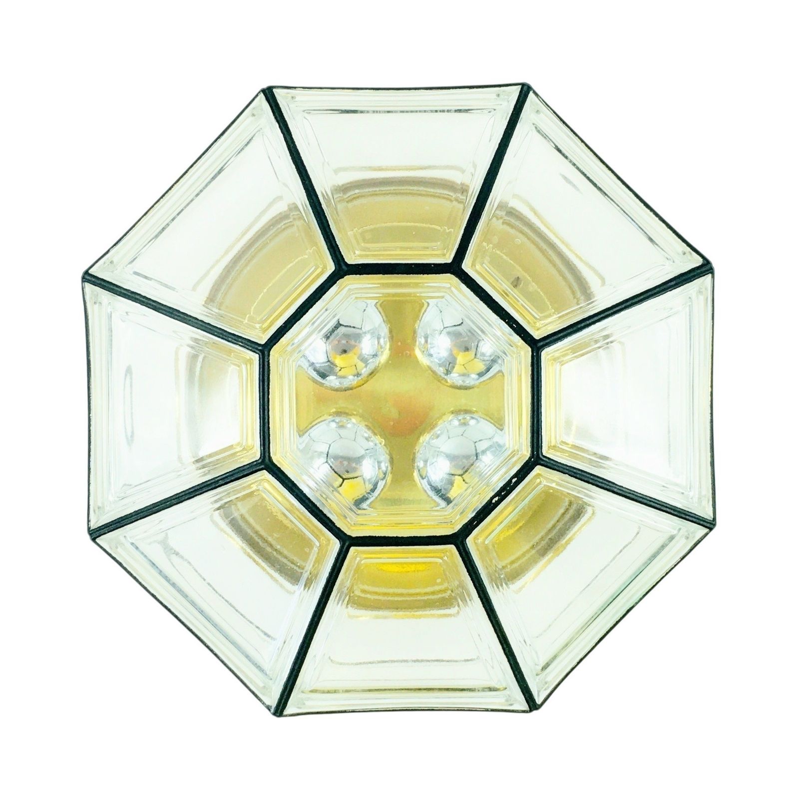 X.L. Mid Century Glass Ceiling Light From Limburg, Germany, 1960s/1970s