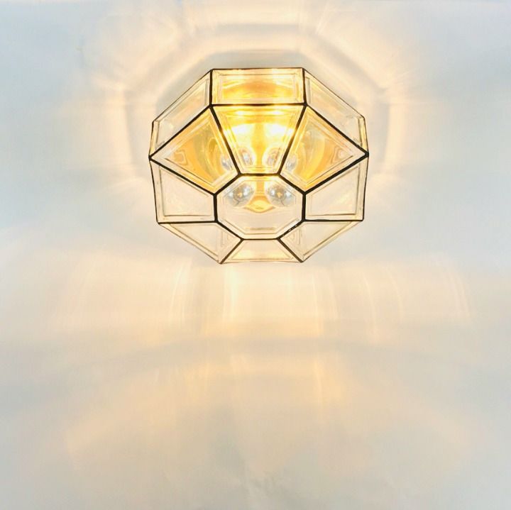X.L. Mid-Century Glazen Plafondlamp van Limburg, Duitsland, jaren 1960/1970 photo Verlichting