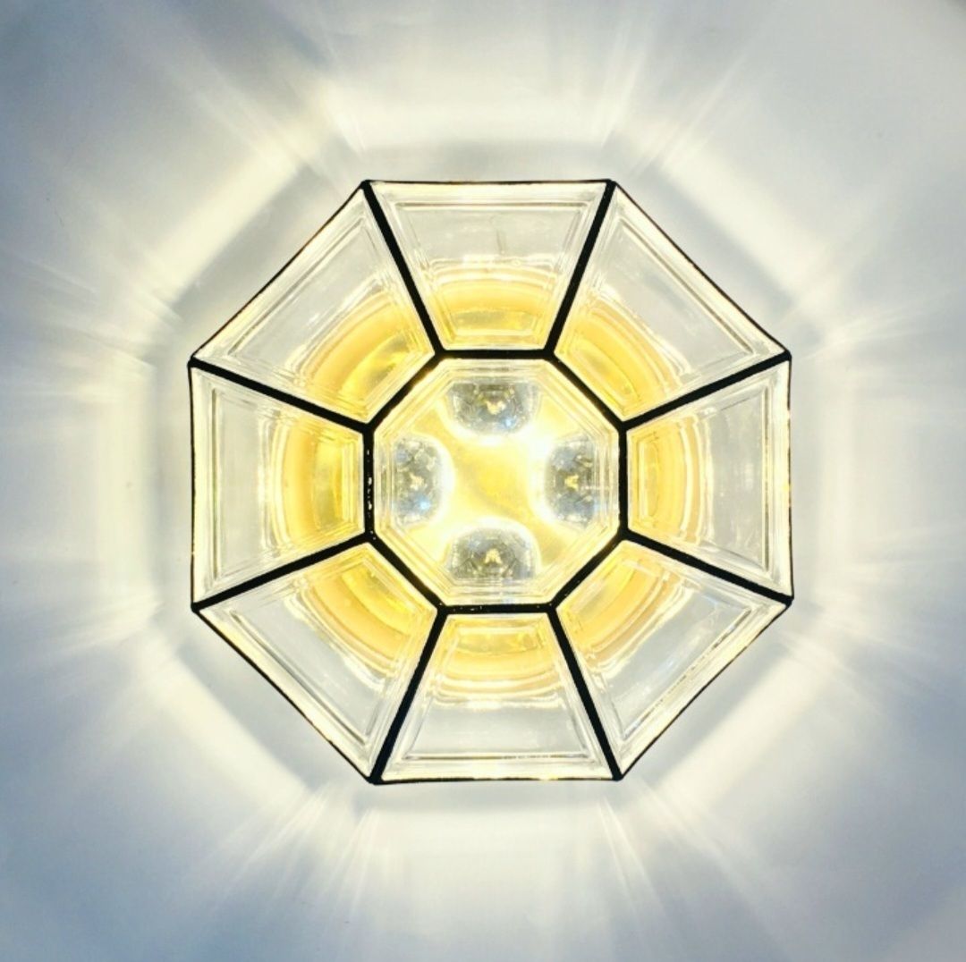 X.L. Mid-Century Glazen Plafondlamp van Limburg, Duitsland, jaren 1960/1970 photo vinterior
