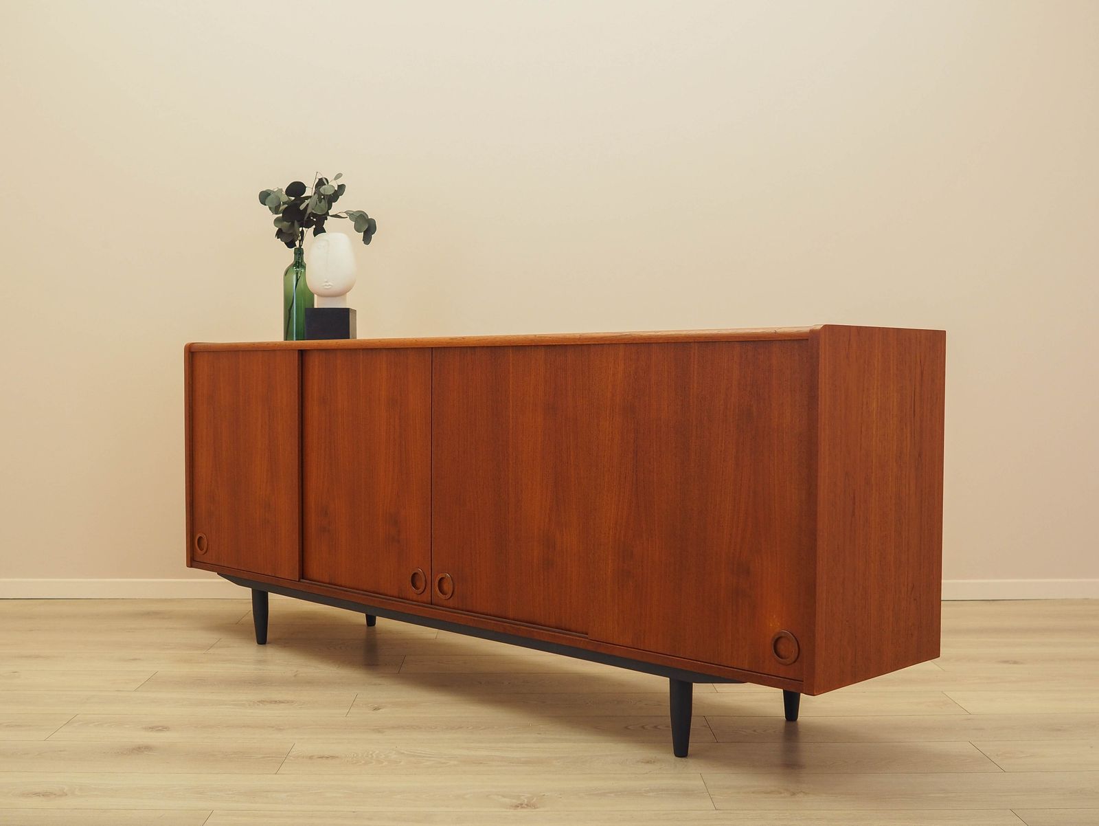 Teakhouten dressoir, Deens design, jaren 1970, gemaakt in Denemarken photo vinterior
