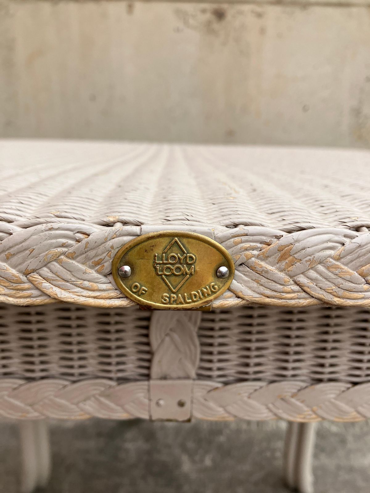 photo buy Antique Pair Of End Tables By Lloyd Loom Handmade In England