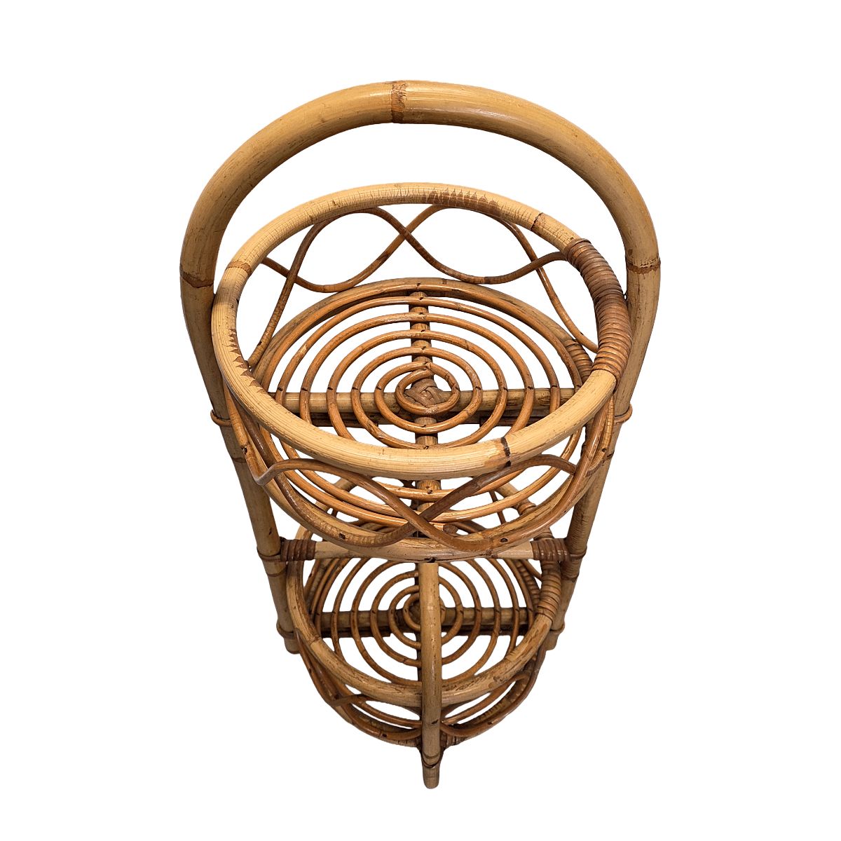 Vintage Italian Rattan étagère From The 1960s photo furniture