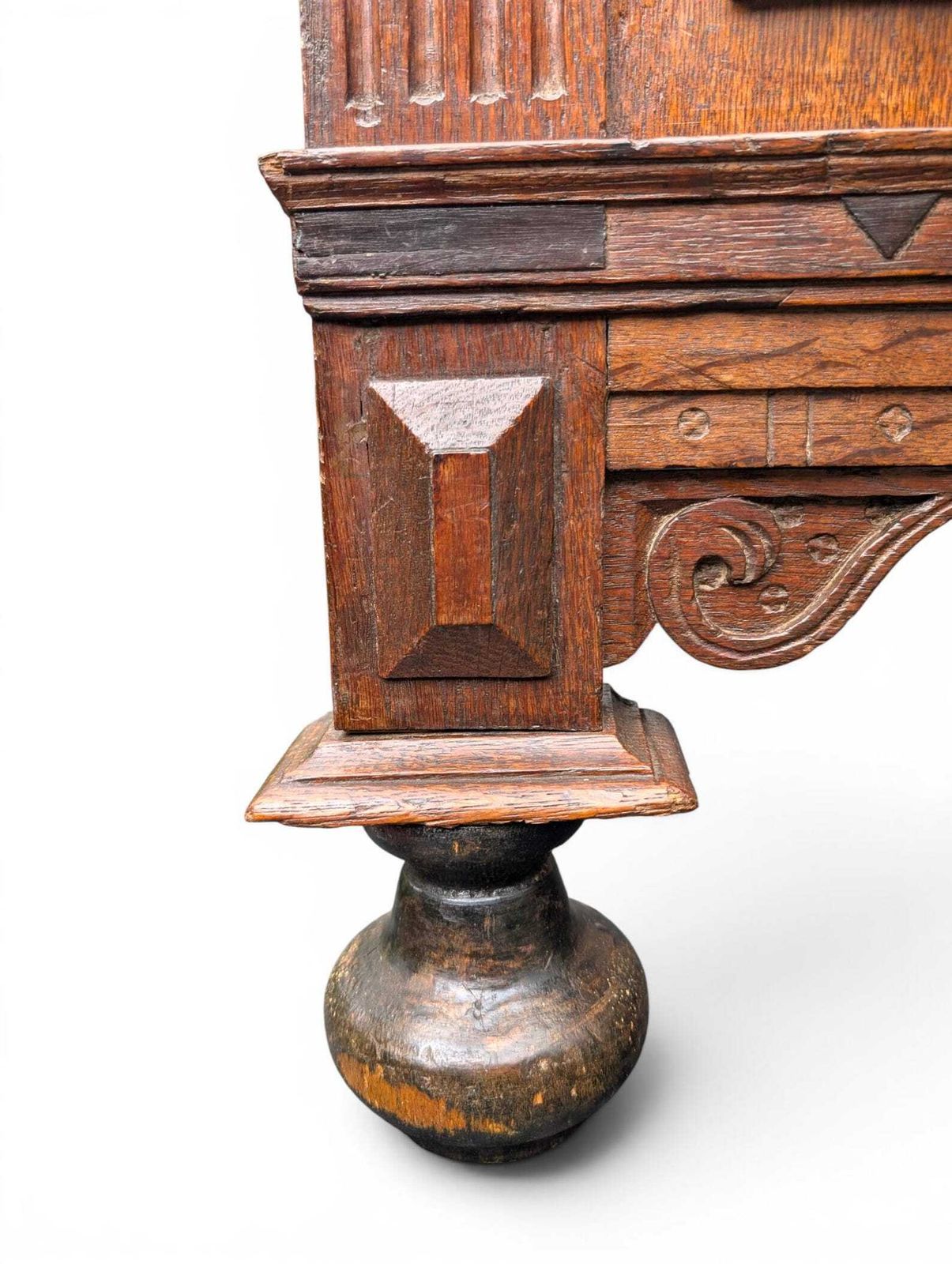 Antique Oak Umbrella Stand With Zinc Liner, Netherlands Circa 1900 photo vintage