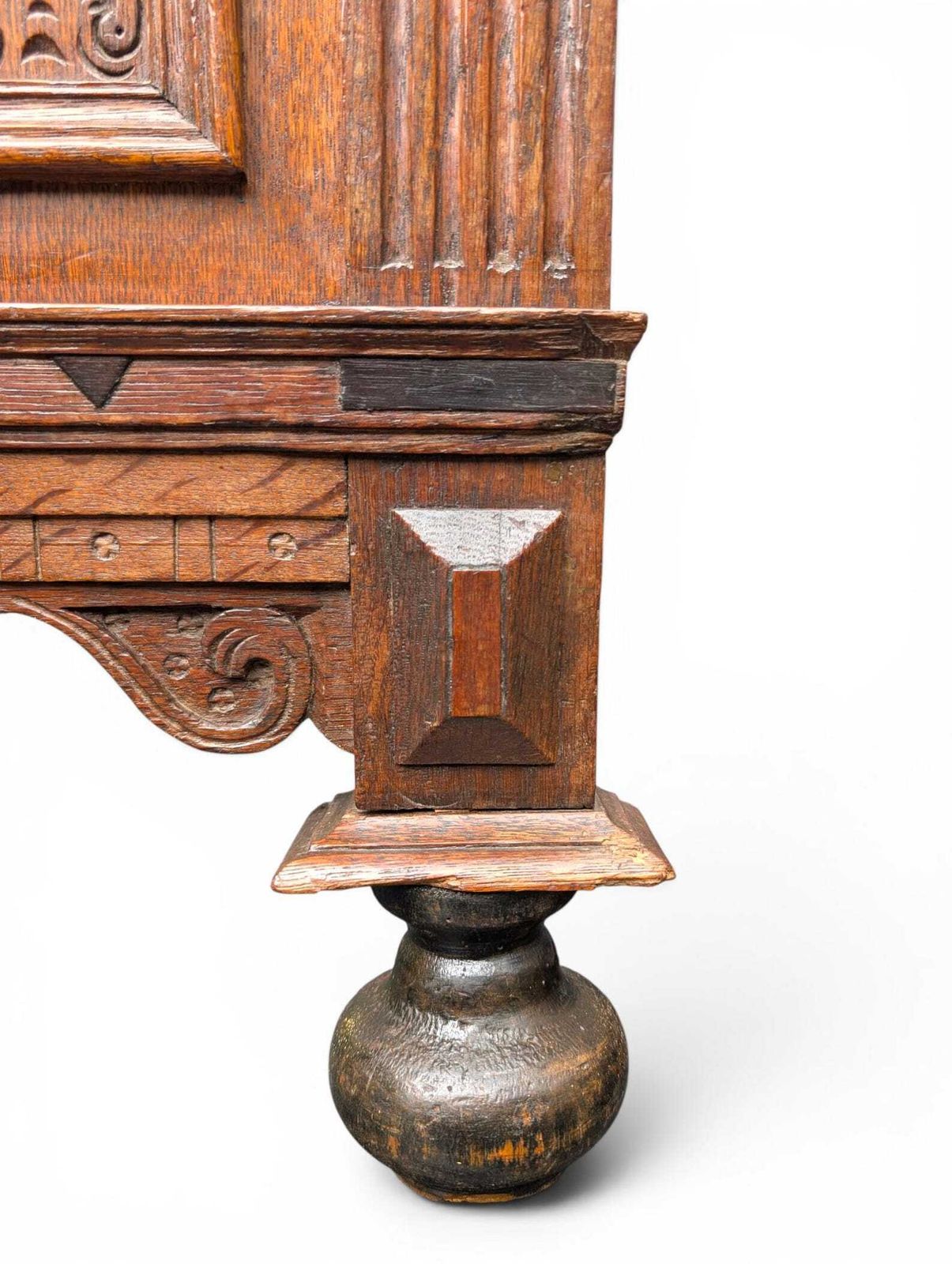 photo furniture Antique Oak Umbrella Stand With Zinc Liner, Netherlands Circa 1900