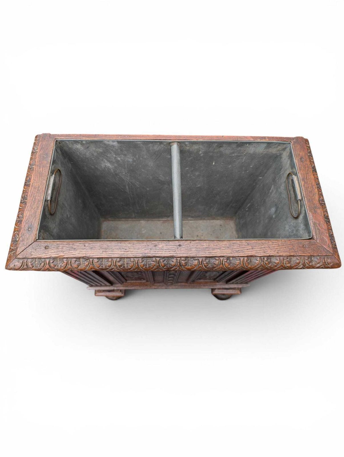 photo buy Antique Oak Umbrella Stand With Zinc Liner, Netherlands Circa 1900