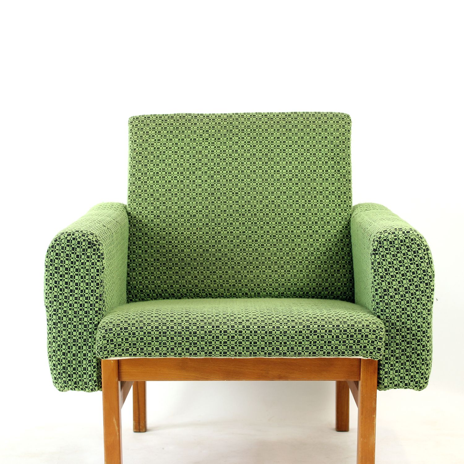 Mid-Century fauteuil in stof en beukenhout, Tsjecho-Slowakije, jaren 1960 photo furniture