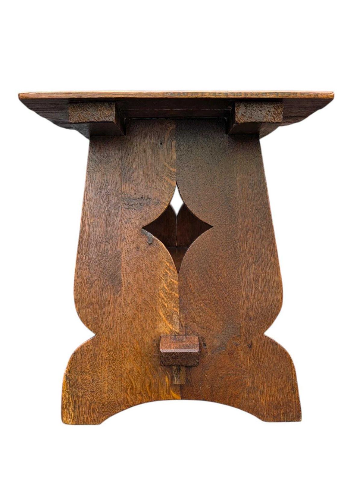 Arts And Crafts Oak Bench Small Rustic Farmhouse Hall Seat photo buy