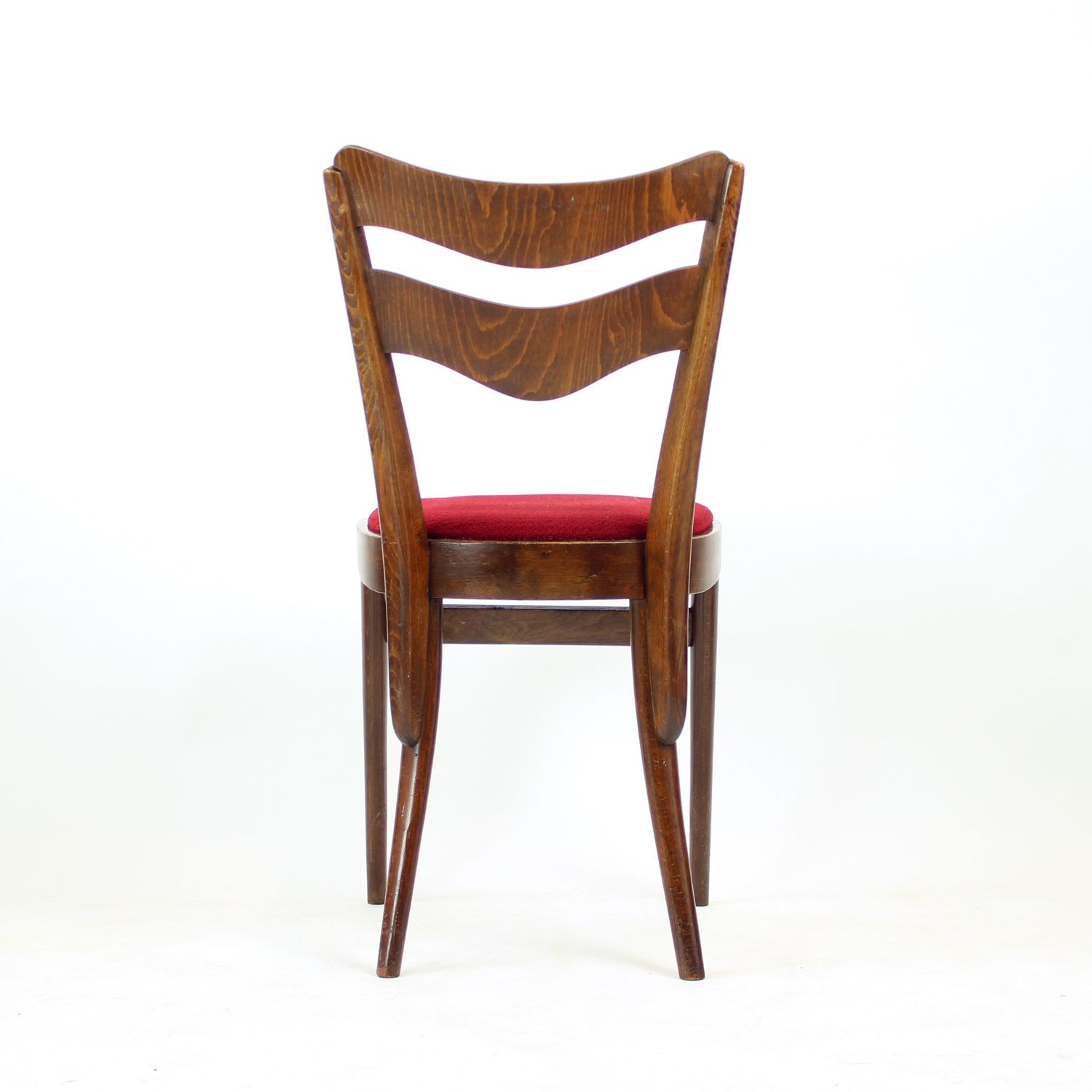 Set van 4 eetkamerstoelen in eik en walnoot, Tsjecho-Slowakije, jaren 1960 photo buy