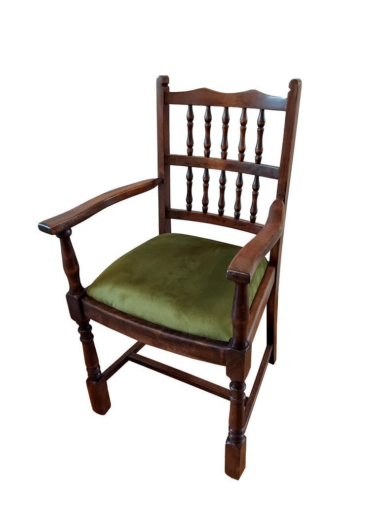 Chair With Green Velvet, Mid 20th Century photo for sale