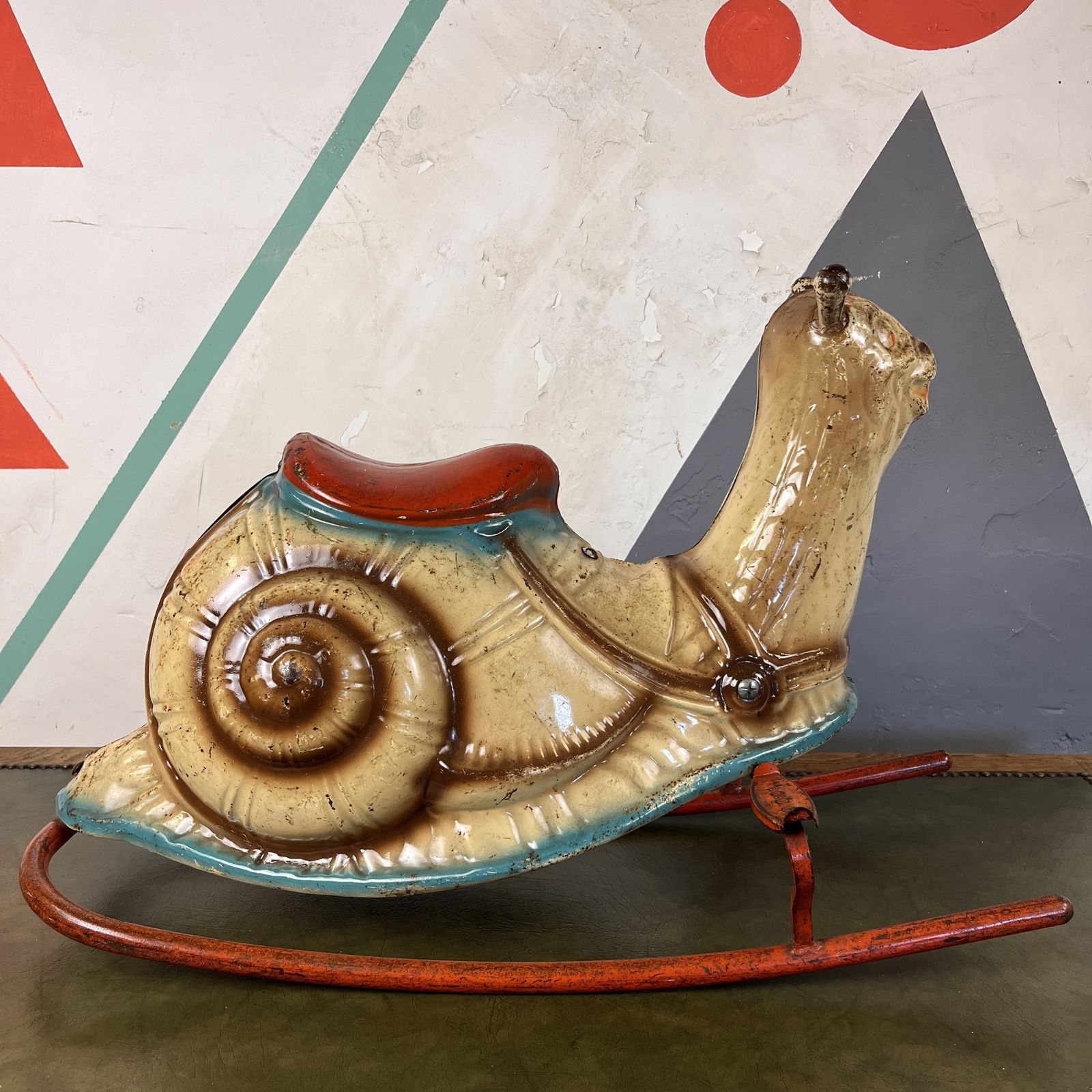 1940s Metal Mobo Rocking Snail
