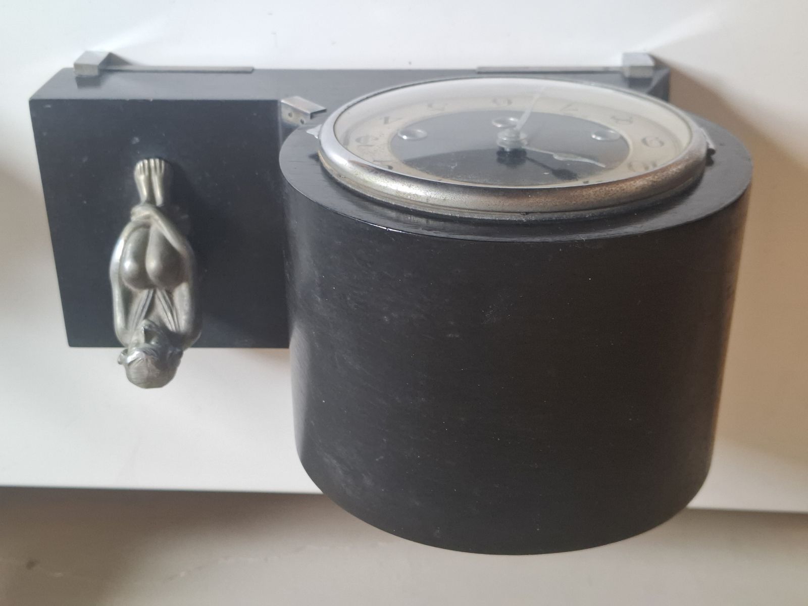 150.0 Art Deco Chiming Mantle Clock, Haller Foreign German Mechanism Circa Late 1920s. photo