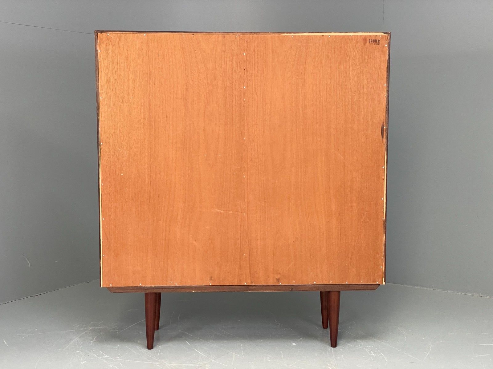 Vintage 1960s Danish Bookcase By Brouer Darkwood Mid Century Shelving Eb12064 photo vinterior