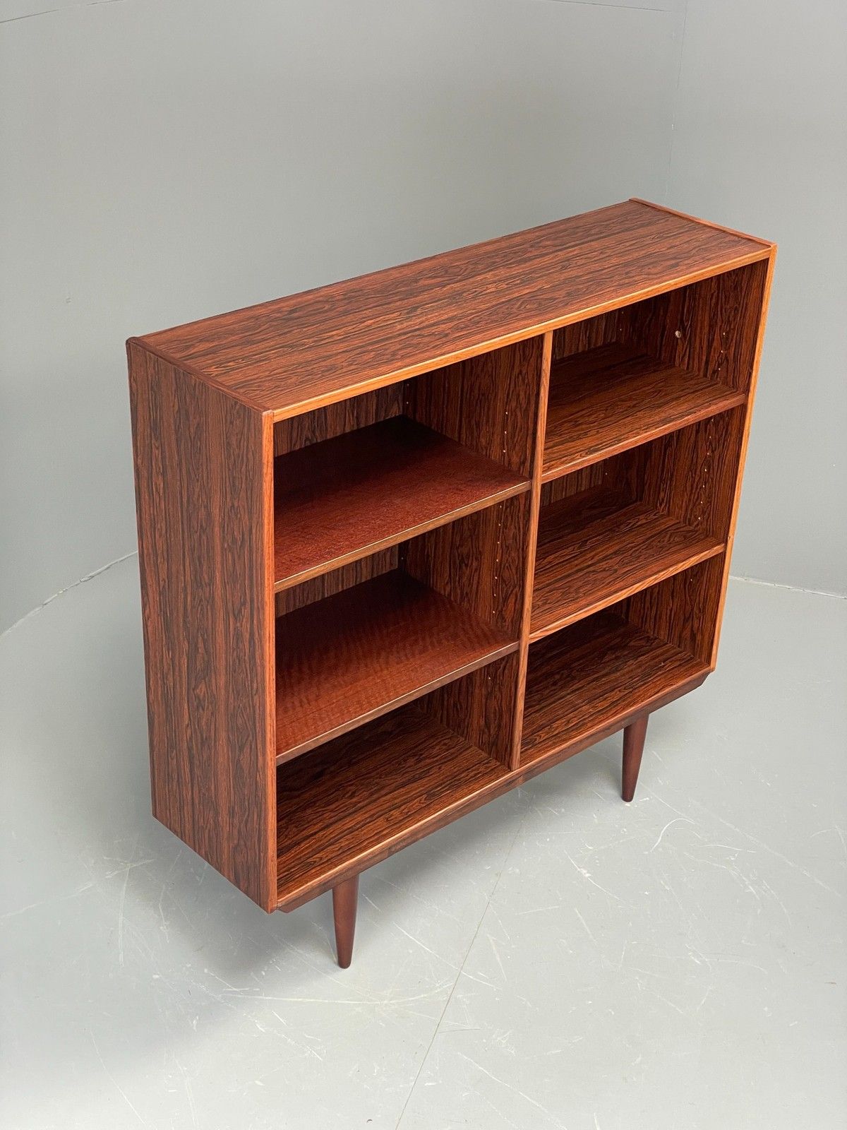 Vintage Danish 1970s Bookcase Mid Century Shelving Retro Darkwood Eb12067 photo furniture