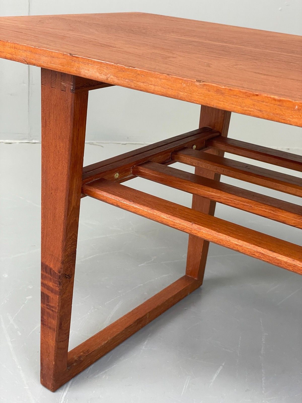 Vintage Teak Coffee Table By Pye Franklin Retro 1960s Magazine Rack Eb12071 photo Furniture