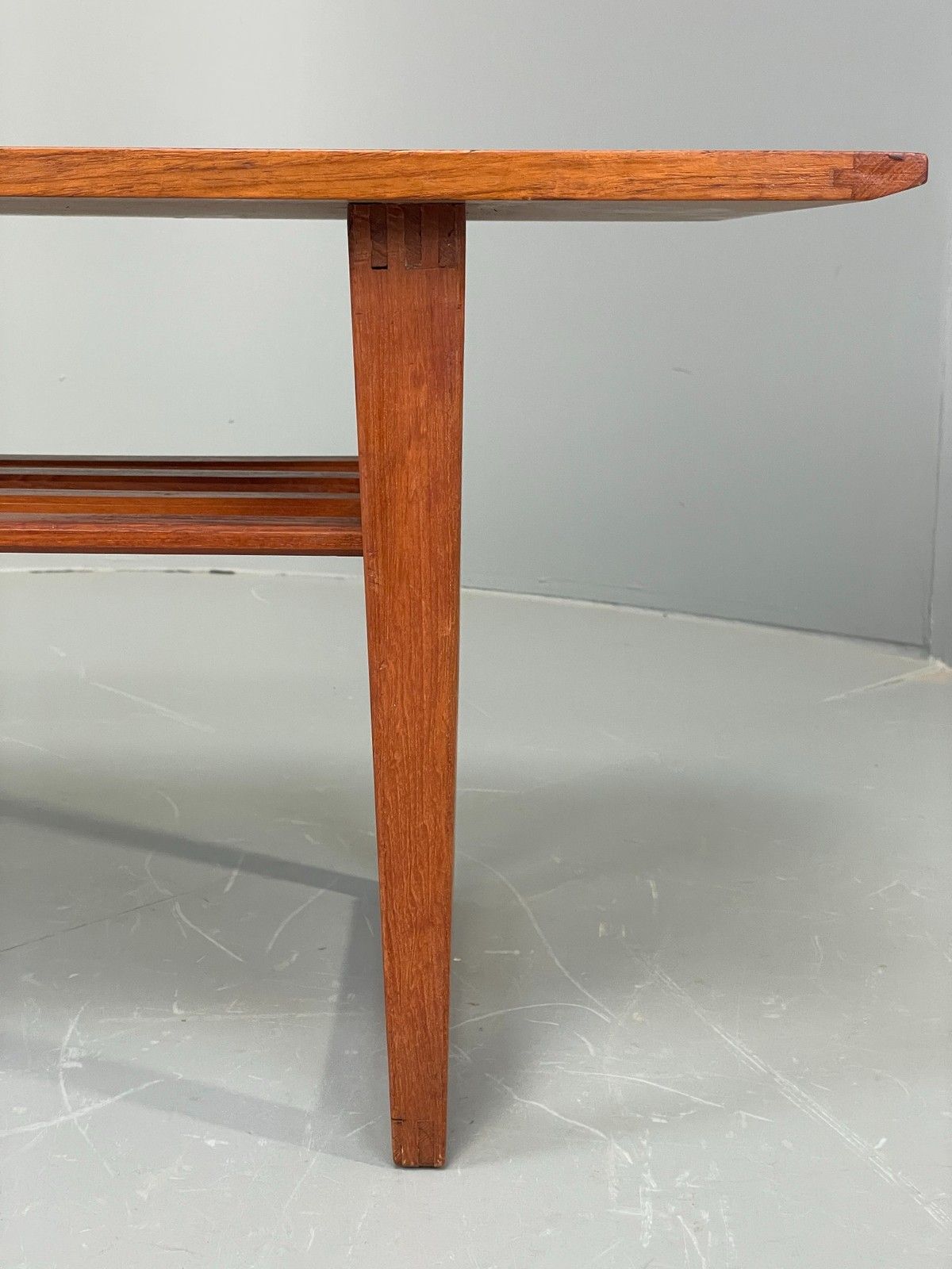 250.0 Vintage Teak Coffee Table By Pye Franklin Retro 1960s Magazine Rack Eb12071 photo