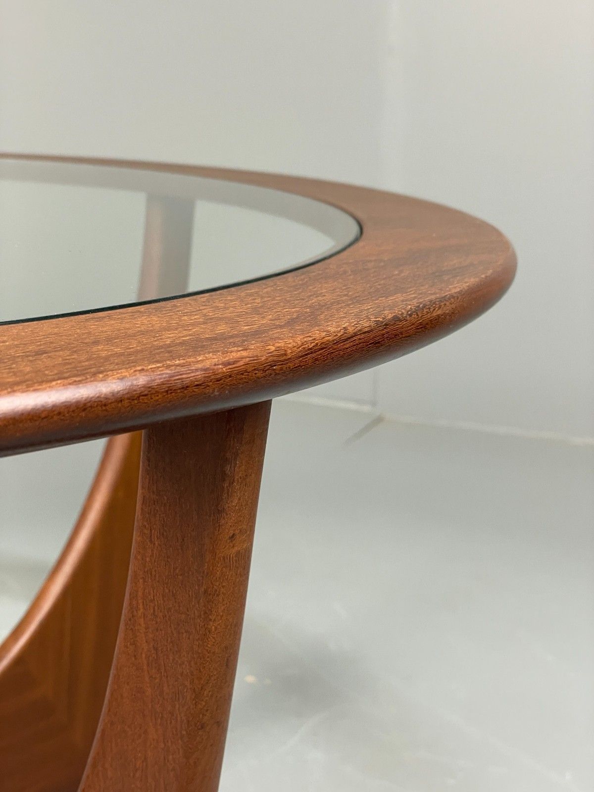 G Plan Astro Coffee Table Round Teak 1960s Mid Century Vintage Glass Top Eb12072 photo buy