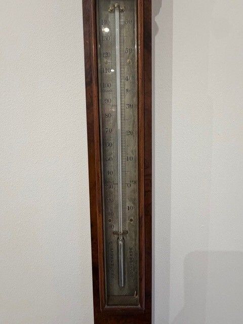 Very Early Victorian Walnut Stick Barometer Abraham Of Liverpool C.1835 photo 1950.0