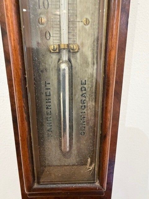 Very Early Victorian Walnut Stick Barometer Abraham Of Liverpool C.1835 photo vinterior