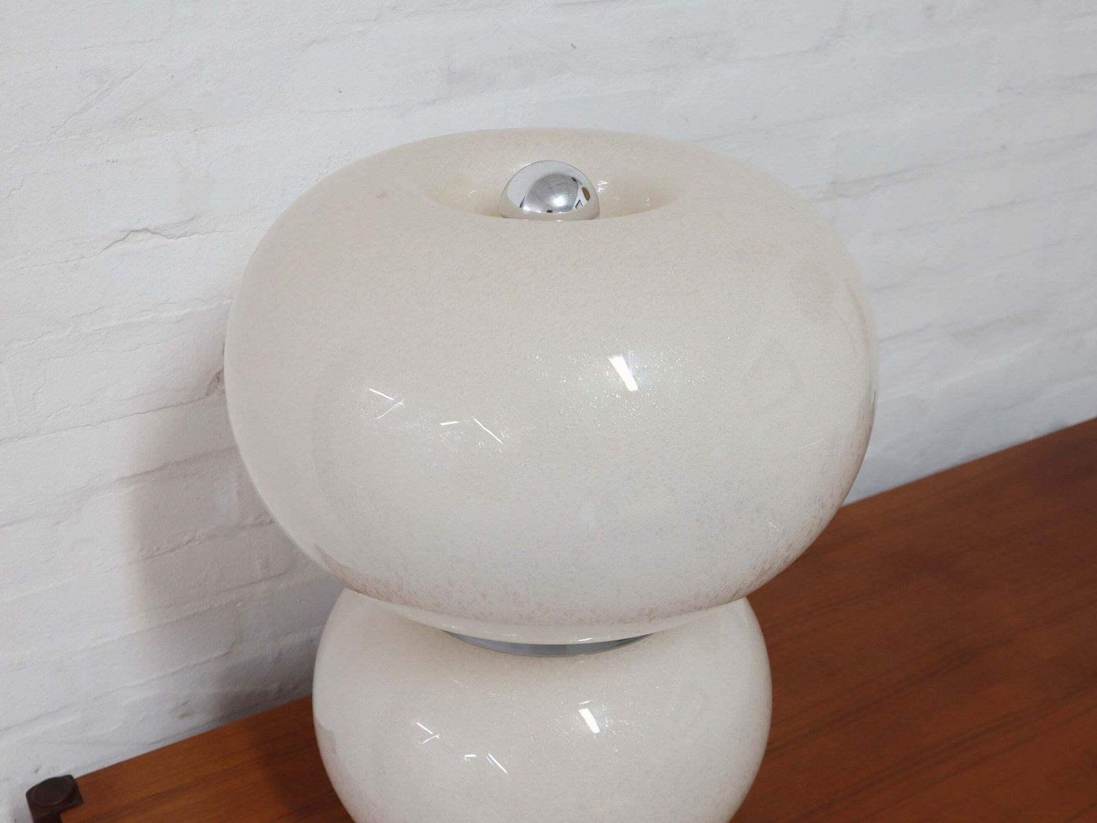 Lampe de table Mazzega à double abat-jour en verre Murano Pulegoso, années 1970 photo buy