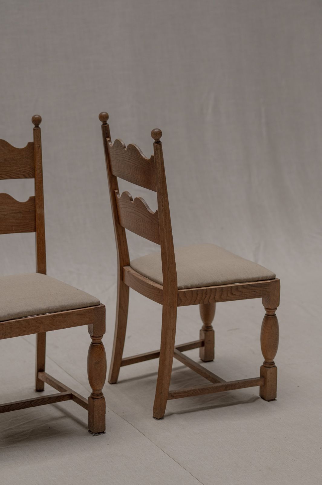 Set Of Two French Mid Century Side Chairs In The Manner Of Charles Dudouyt photo Furniture