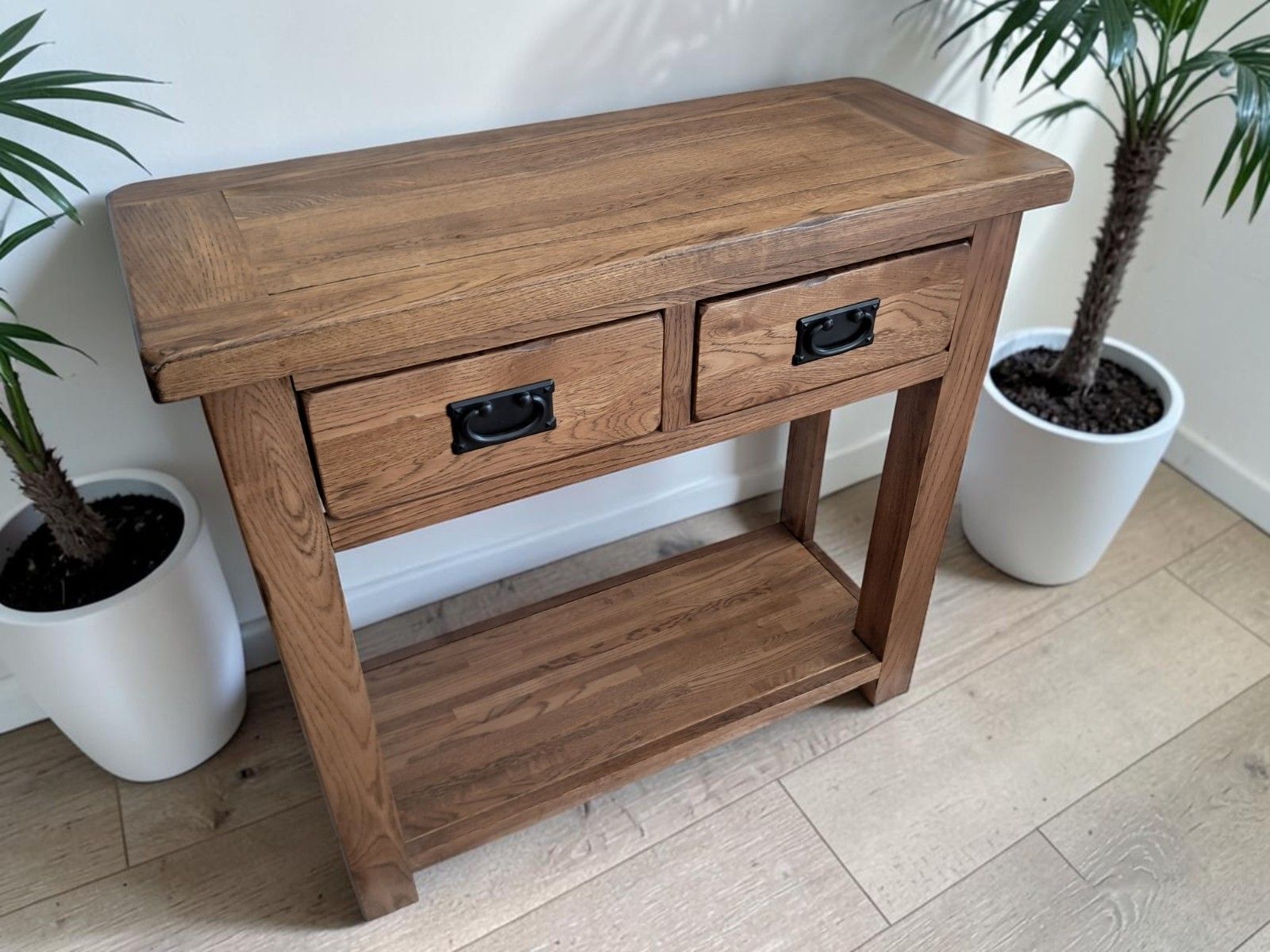 Vintage Country Oak Console Hall Table / Side Table Farmhouse Style 1980 photo buy