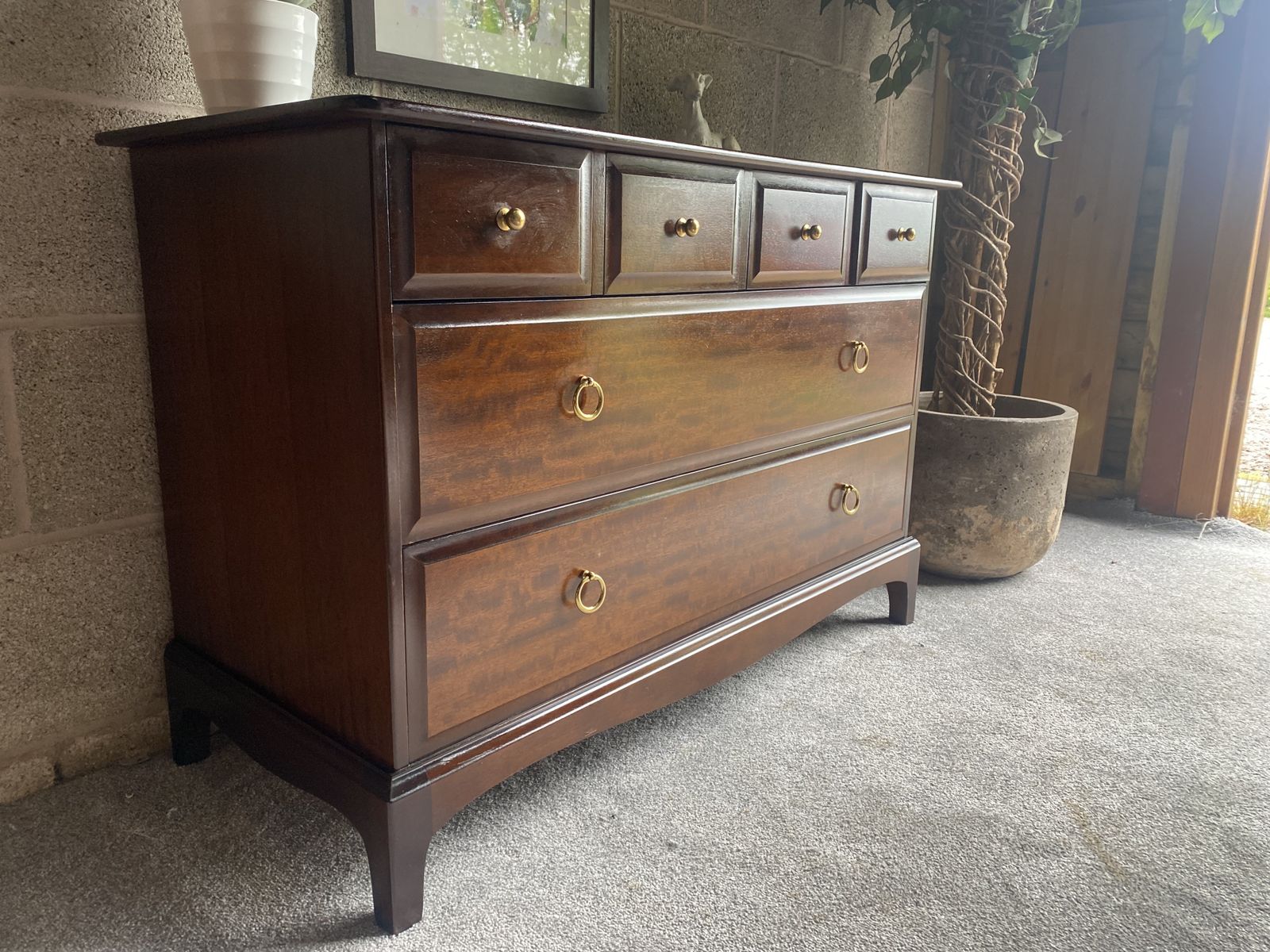 Mid Century Stag Minstrel Lowboy 6 Drawer Chest photo 245.0