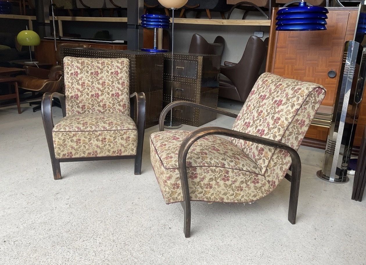 Set Of 2 Armchairs By Karel Kozelka & Antonín Kropáček For Praha Interier 50s photo Furniture