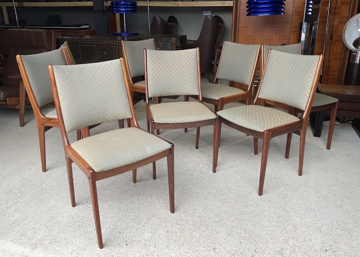Set Of 8 Danish Dining Chairs By Johannes Andersen For Uldum Møbler photo vintage