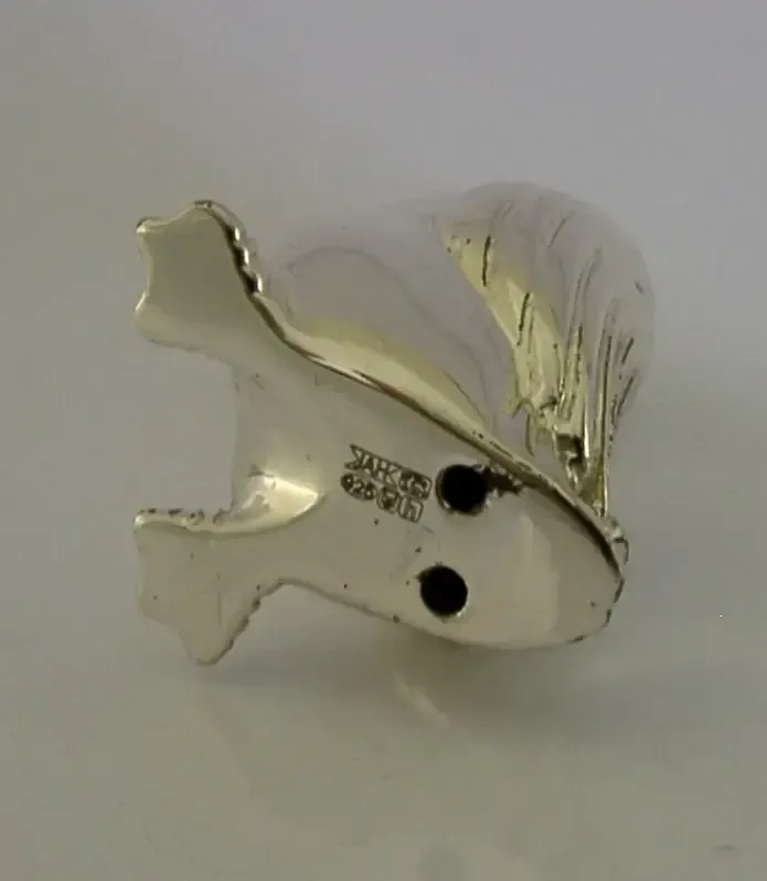 Decent Sized Sterling Silver Enamel Duck Bird Animal Figure 2007 Saturno photo 135.0