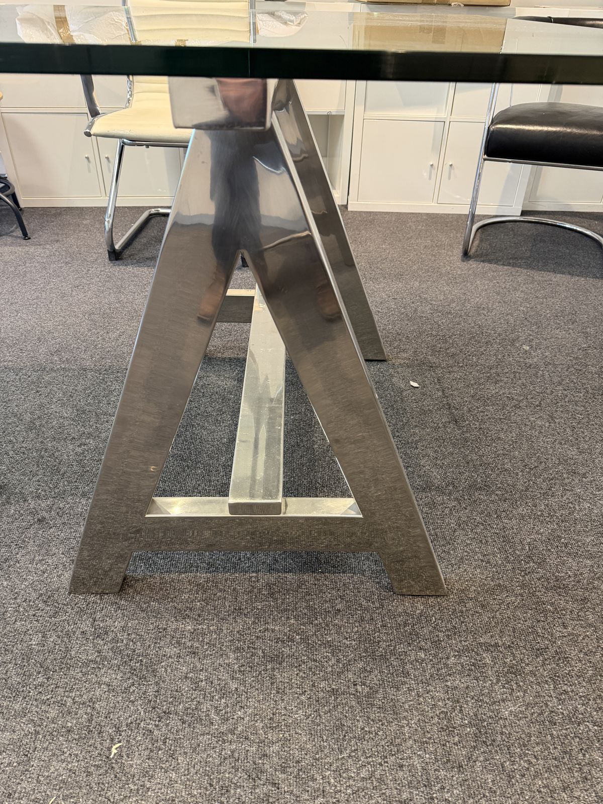 Ralph Lauren Highbridge Trestle Glass  Desk photo for sale