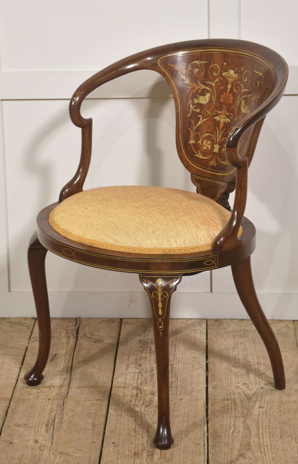 Inlaid Mahogany Tub Armchair photo 1014.0