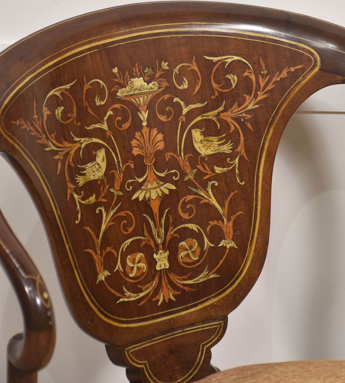 photo furniture Inlaid Mahogany Tub Armchair