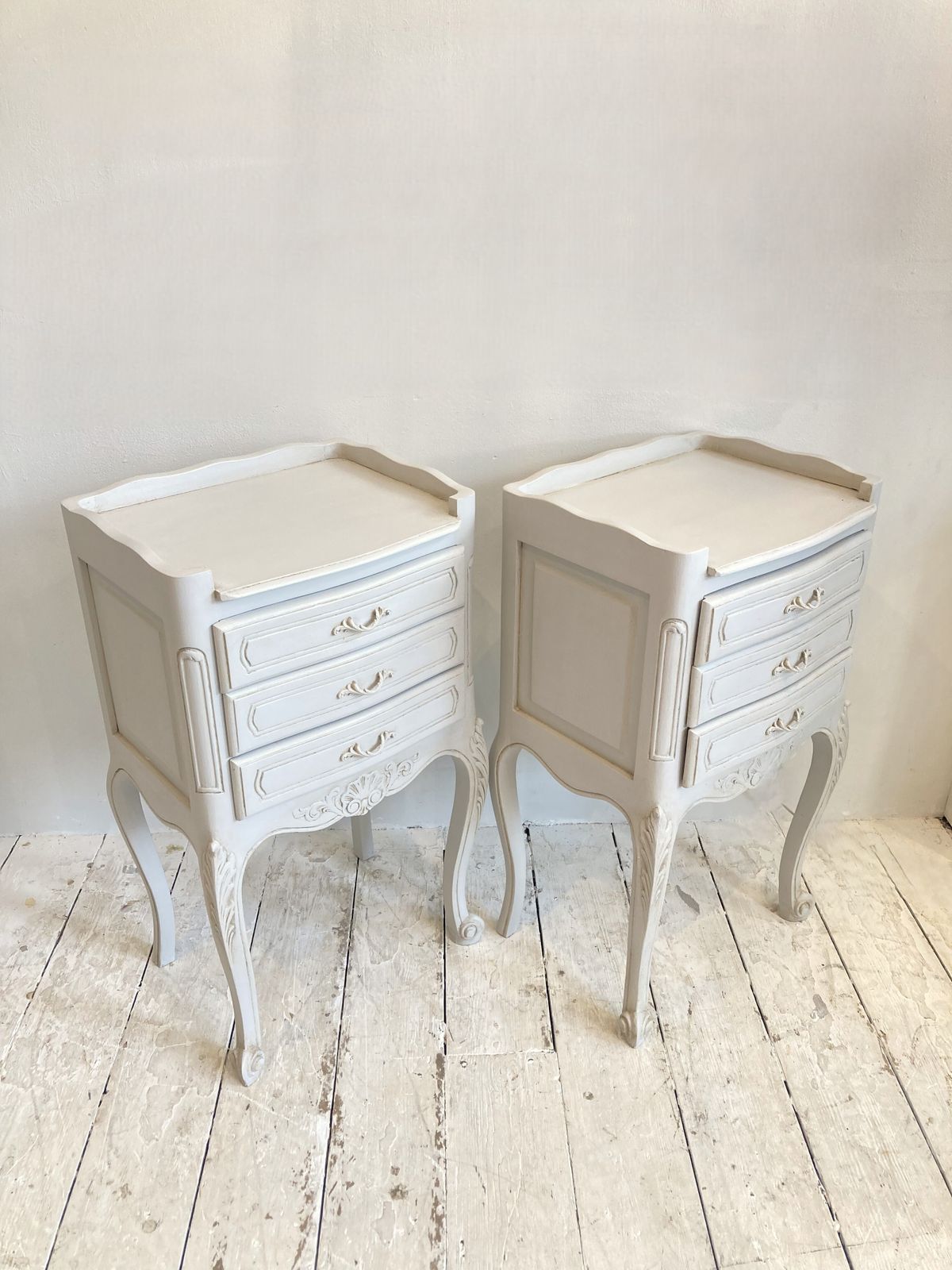 Painted Pair Of French Bedsides photo Furniture