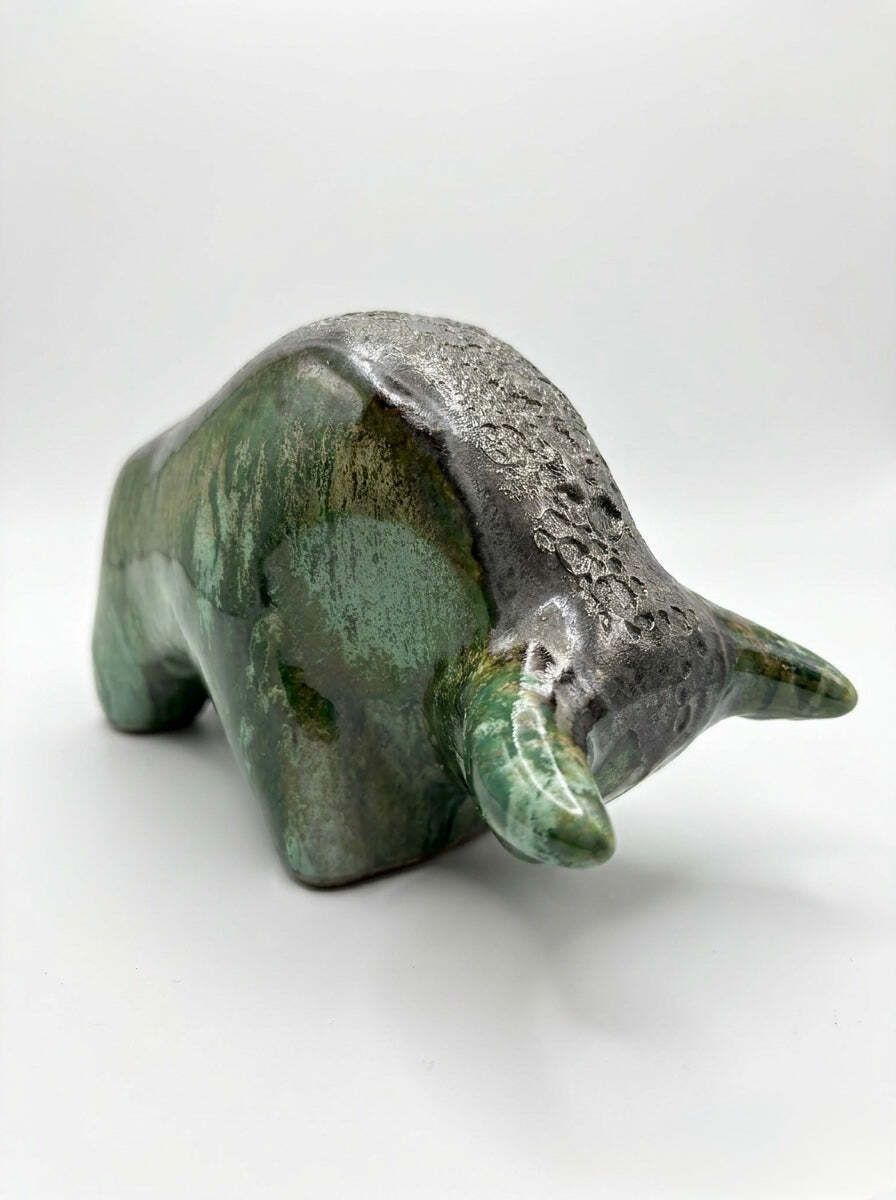 Otto Keramik Classic Ceramic Bull West German Pottery Fat Lava photo 125.0