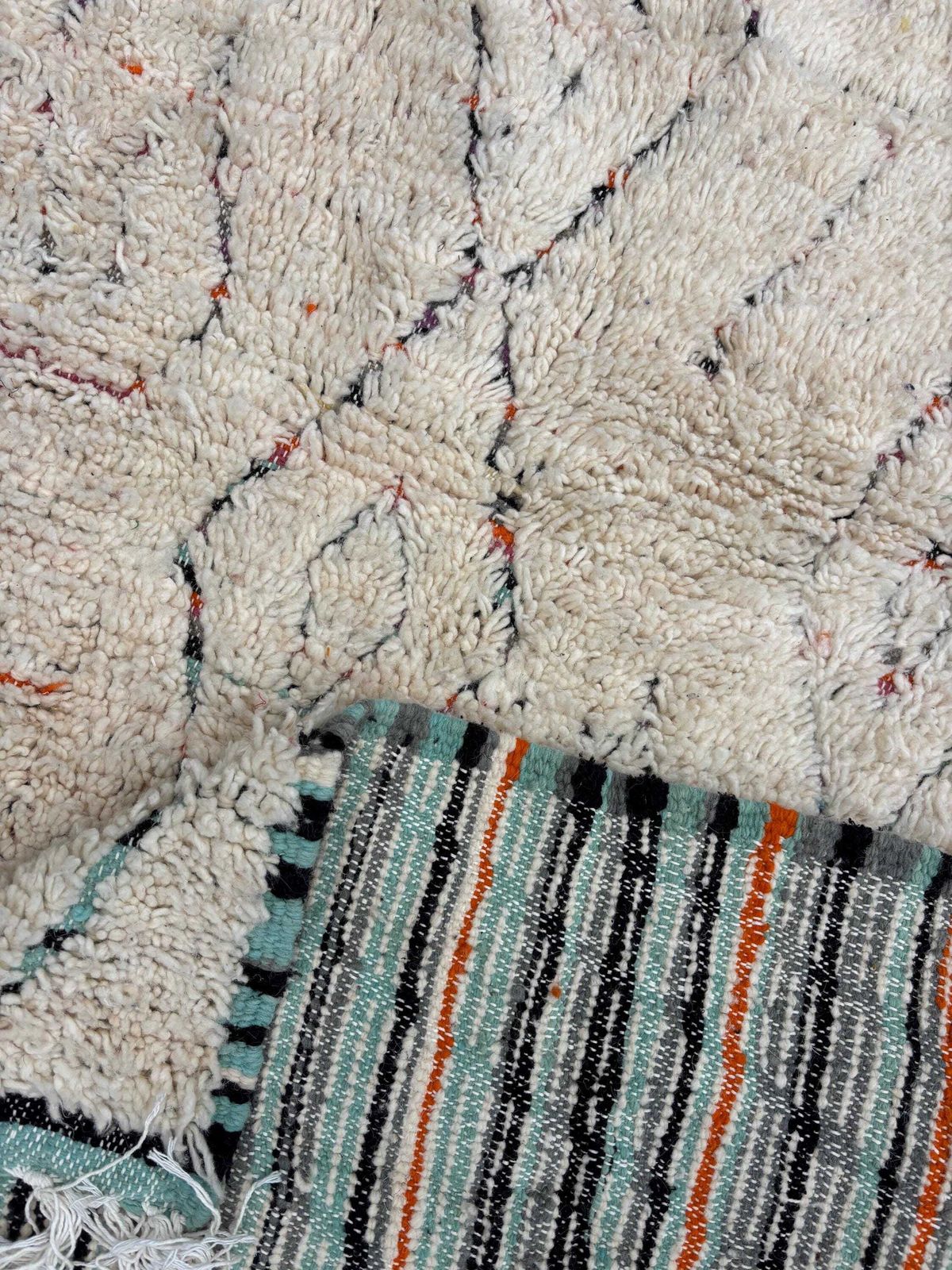 White Berber Moroccan Mrirt Wool Rug 160x290 Cm– Handwoven Neutral Berber Carpet, Geometric Texture Design, Modern Minimalist Decor photo Textiles