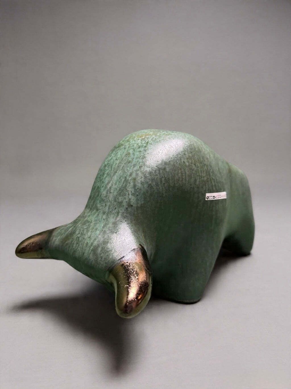 Otto Keramik Classic Ceramic Bull West German Pottery Fat Lava photo for sale