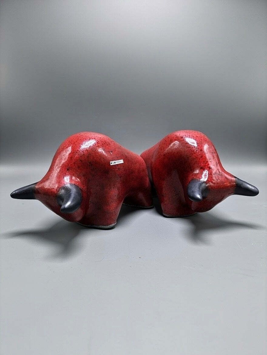 photo for sale Otto Keramik Classic Ceramic Bull West German Pottery Fat Lava